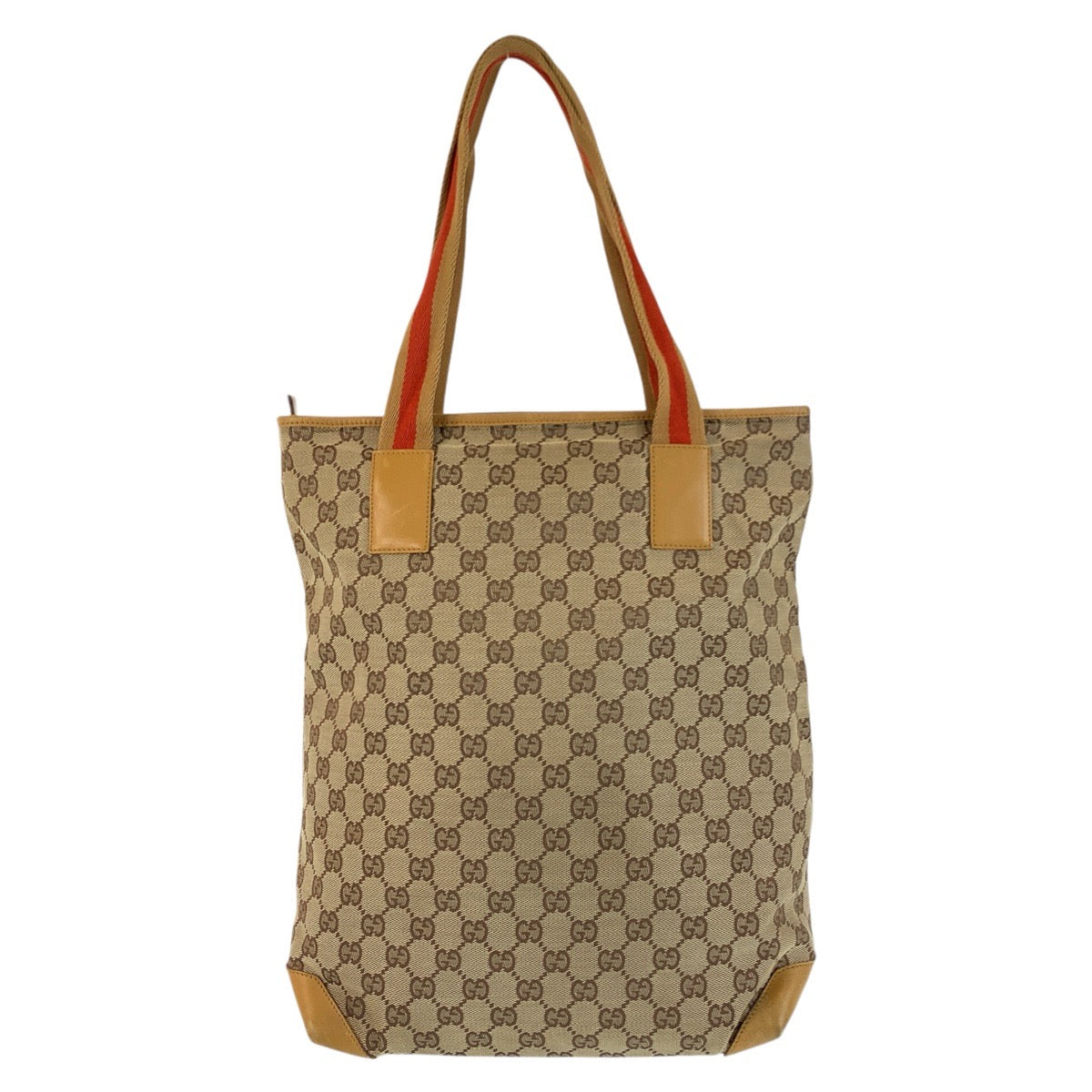 22711
GUCCI Sherry Line Beige Mustard GG Canvas / Leather 019 0401 Tote Bag Shoulder Bag Ladies AB21