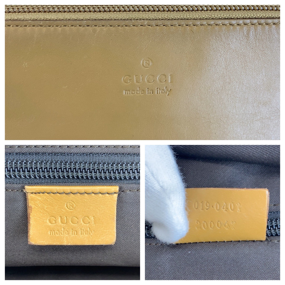 22711
GUCCI Sherry Line Beige Mustard GG Canvas / Leather 019 0401 Tote Bag Shoulder Bag Ladies AB21