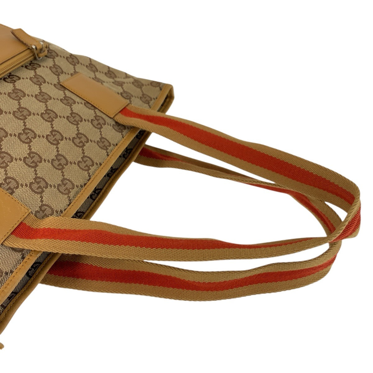 22711
GUCCI Sherry Line Beige Mustard GG Canvas / Leather 019 0401 Tote Bag Shoulder Bag Ladies AB21