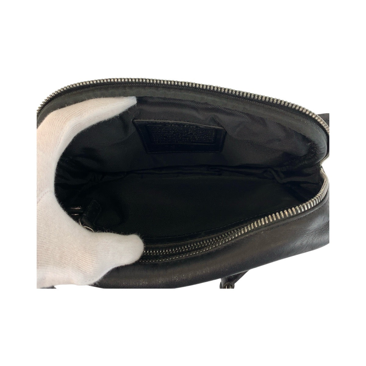 22712
COACH コーチ ブラック 黒 シルバー金具 レザー 5446 ボディバッグ ウエストバッグ バムバッグ レディース ABP14