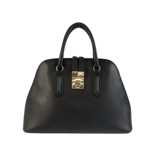 22715
Furla フルラ ブラック 黒 シルバー金具 レザー 250027 ハンドバッグ レディース ABP14
