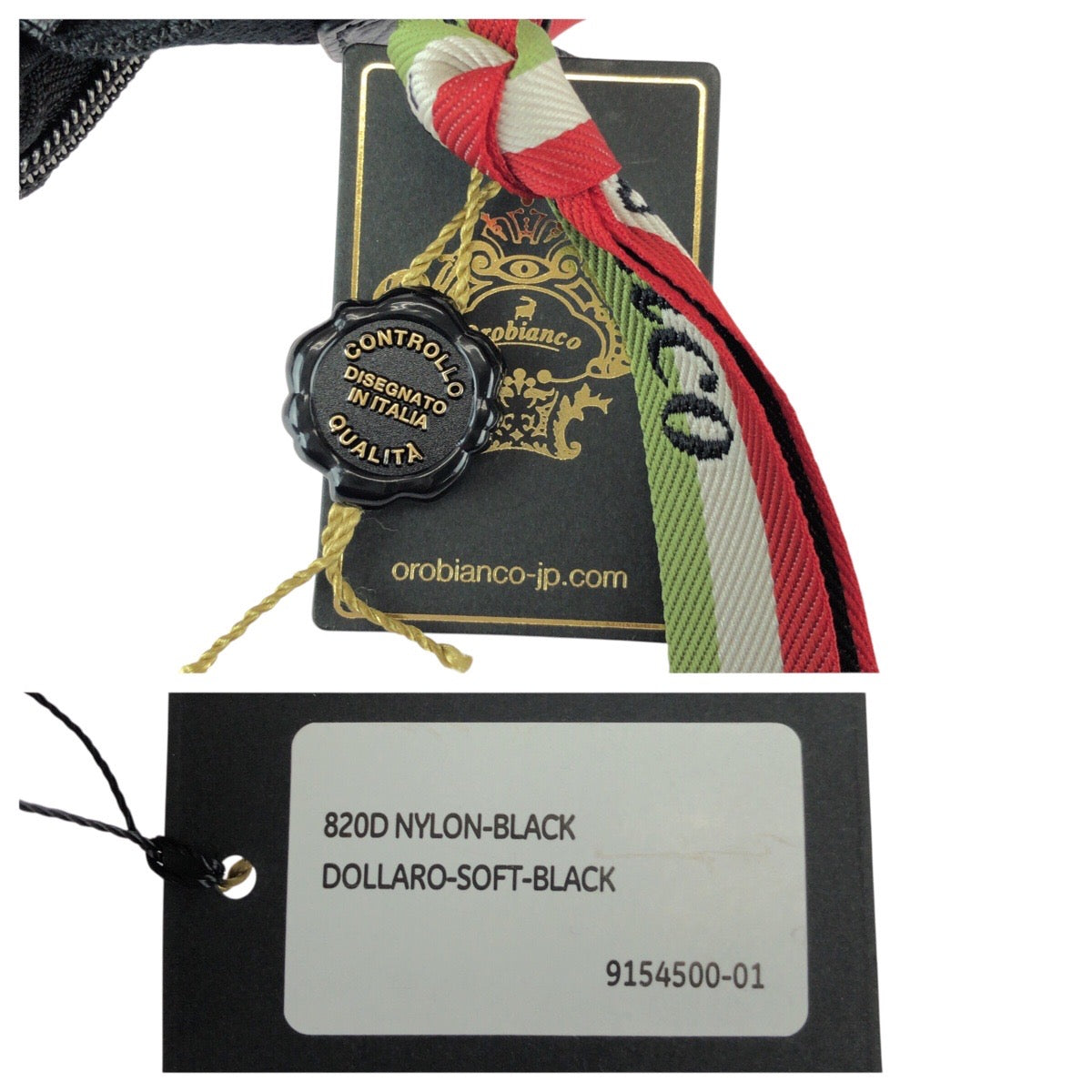 22716
Orobianco オロビアンコ ブラック 黒 ガンメタ金具 ナイロン / レザー 9154500-01 ショルダーバッグ メッセンジャーバッグ メンズ S16