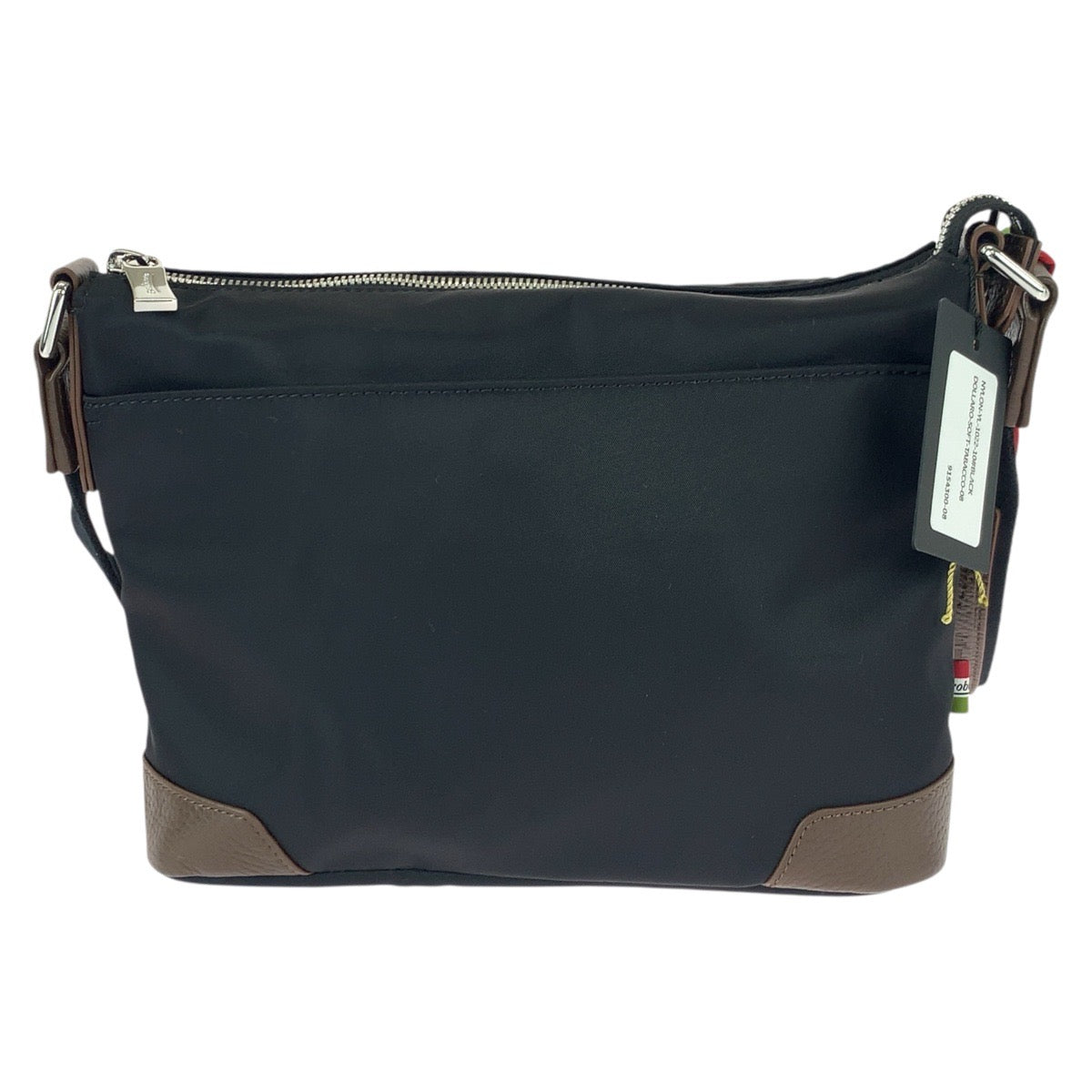 22717
Orobianco オロビアンコ SAC'S BAR限定 ブラック ブラウン シルバー金具 ナイロン / レザー 91543 ショルダーバッグ メッセンジャーバッグ メンズ S16