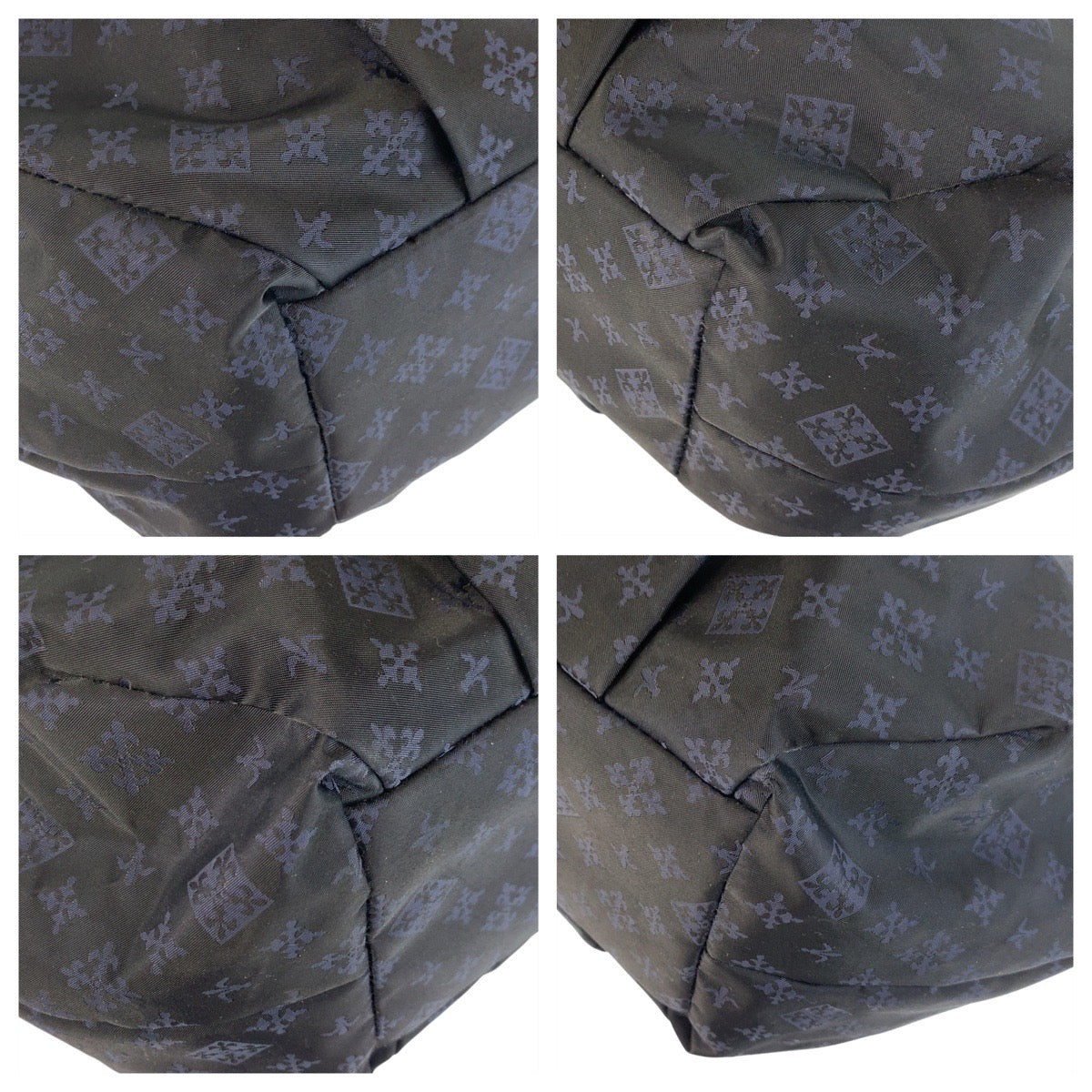 22718
russet Russet Black Navy Silver Hardware Nylon / Leather Tote Bag Shoulder Bag Ladies ABP14