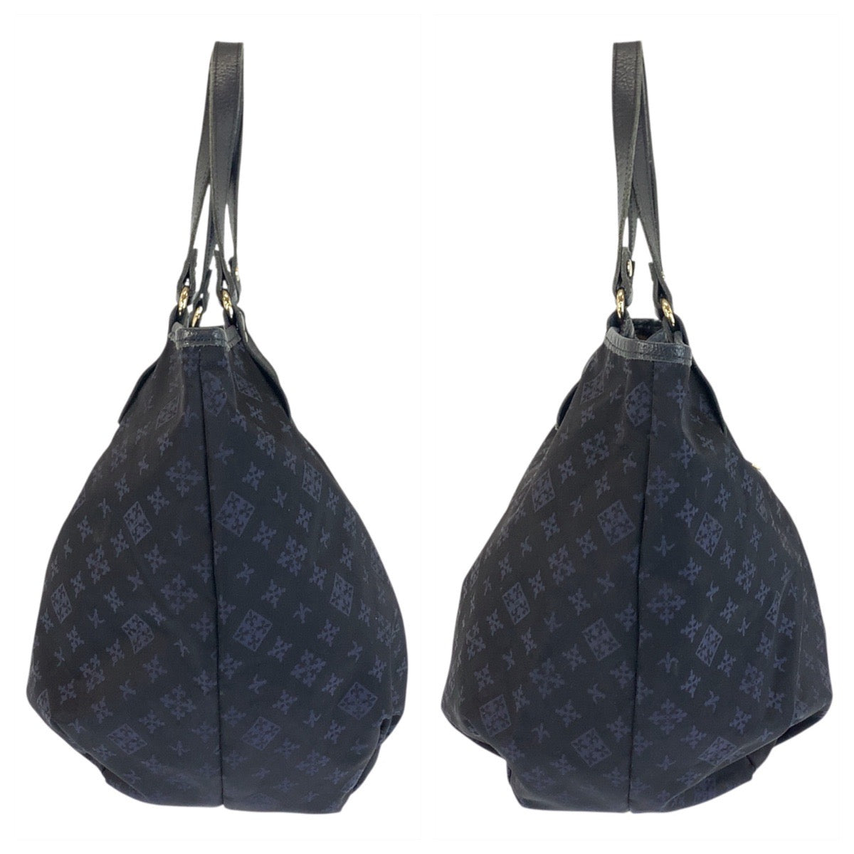 22718
russet Russet Black Navy Silver Hardware Nylon / Leather Tote Bag Shoulder Bag Ladies ABP14