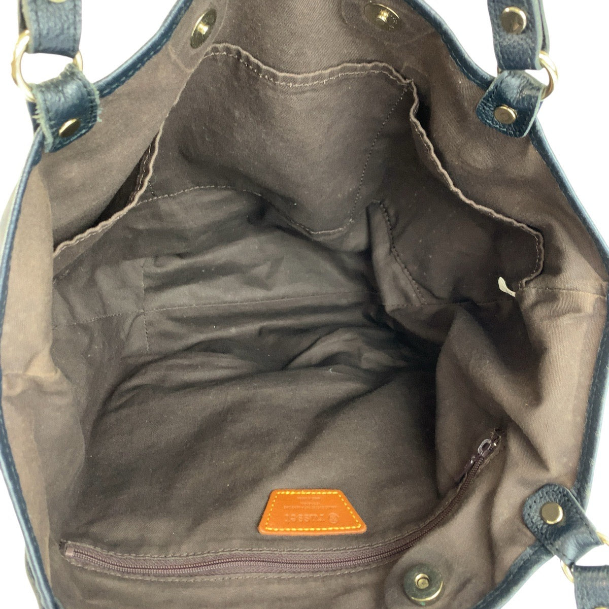 22718
russet Russet Black Navy Silver Hardware Nylon / Leather Tote Bag Shoulder Bag Ladies ABP14