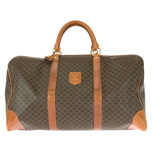 22719
CELINE セリーヌ ヴィンテージ マカダム ブラウン ゴールド金具 PVC / レザー MC98/2 ボストンバッグ 旅行バッグ 男女兼用 メンズ ABP35