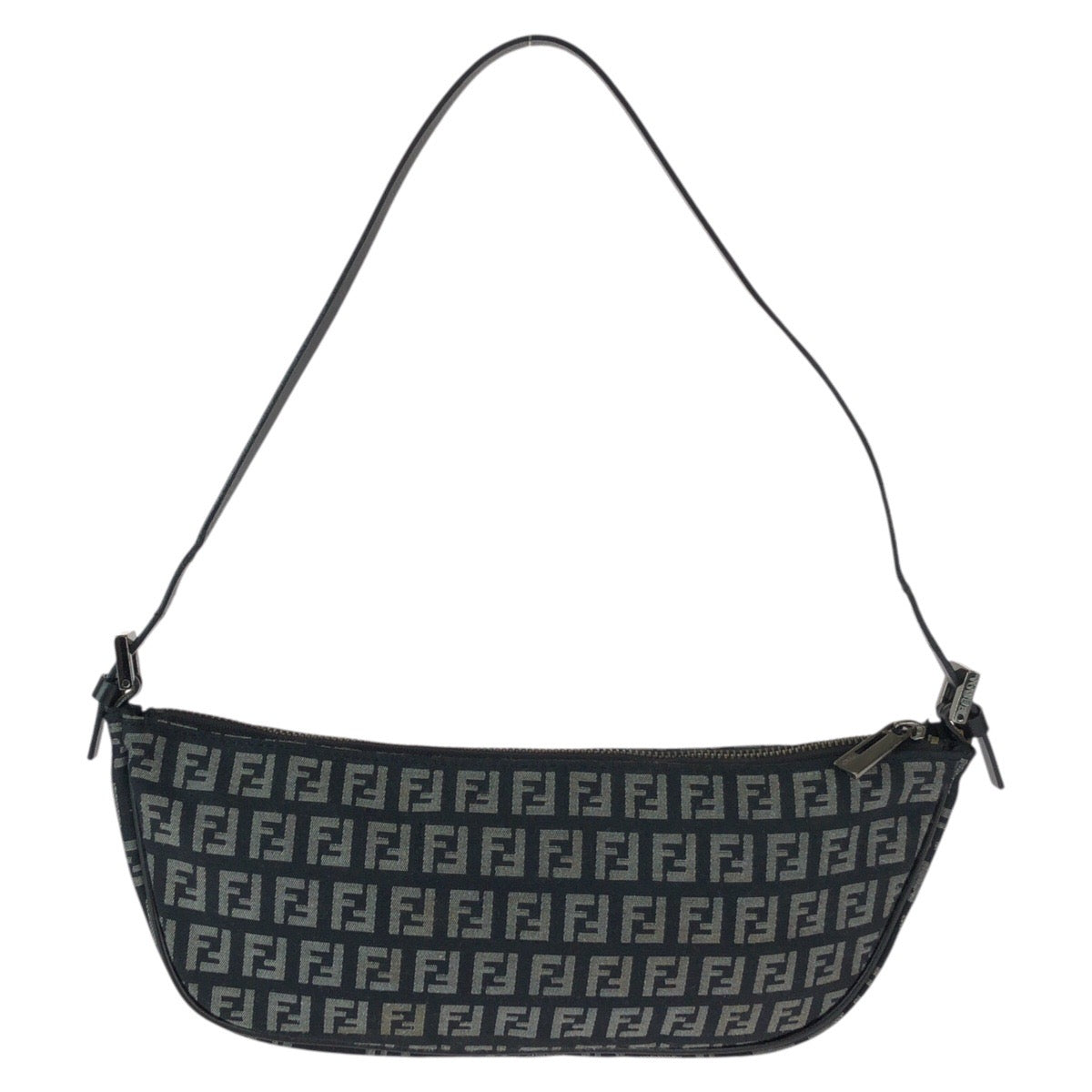 22720
FENDI フェンディ ズッカ ブラック 黒 ガンメタ金具 キャンバス / レザー 8BR144 ハンドバッグ ショルダーバッグ アクセサリーポーチ レディース AB49