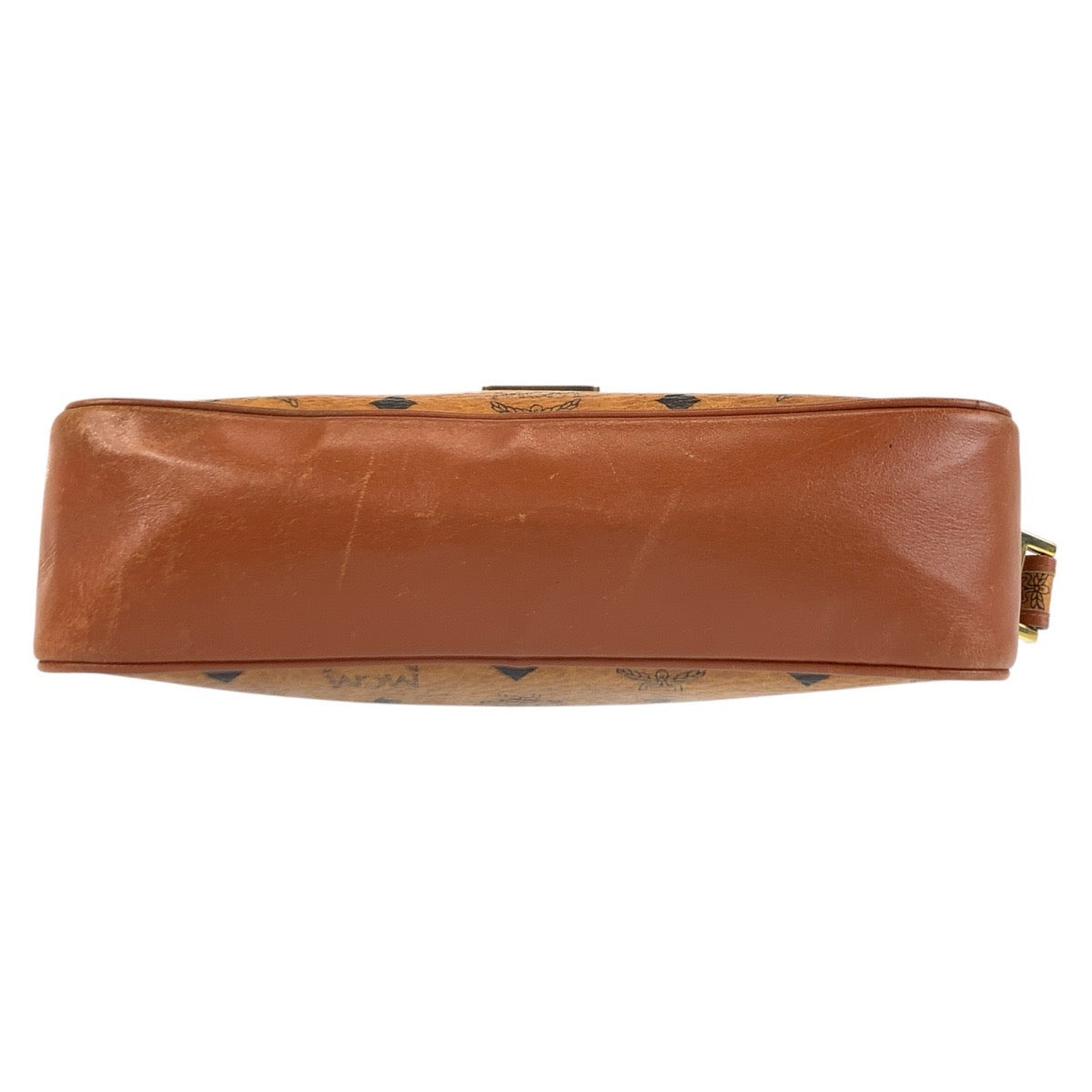 22722
MCM Visetos Brown Gold Hardware Leather Shoulder Bag Pochette Ladies AB16