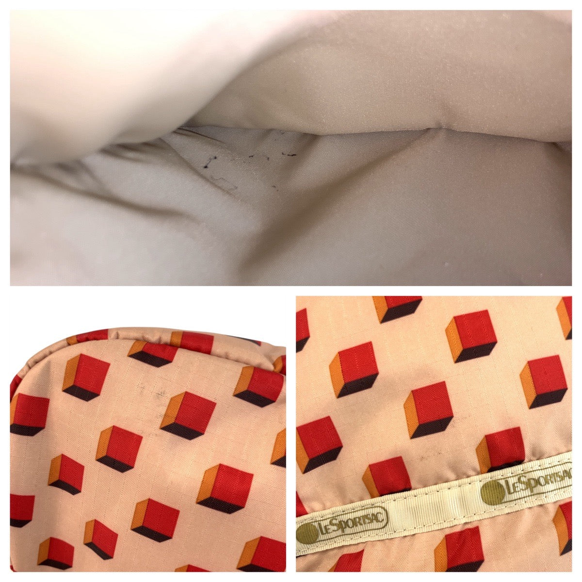 22723
LeSportsac レスポートサック 風間ゆみえ ピンク ブラウン ゴールド金具 ポリエステル ハンドバッグ ボストンバッグ レディース ABP9