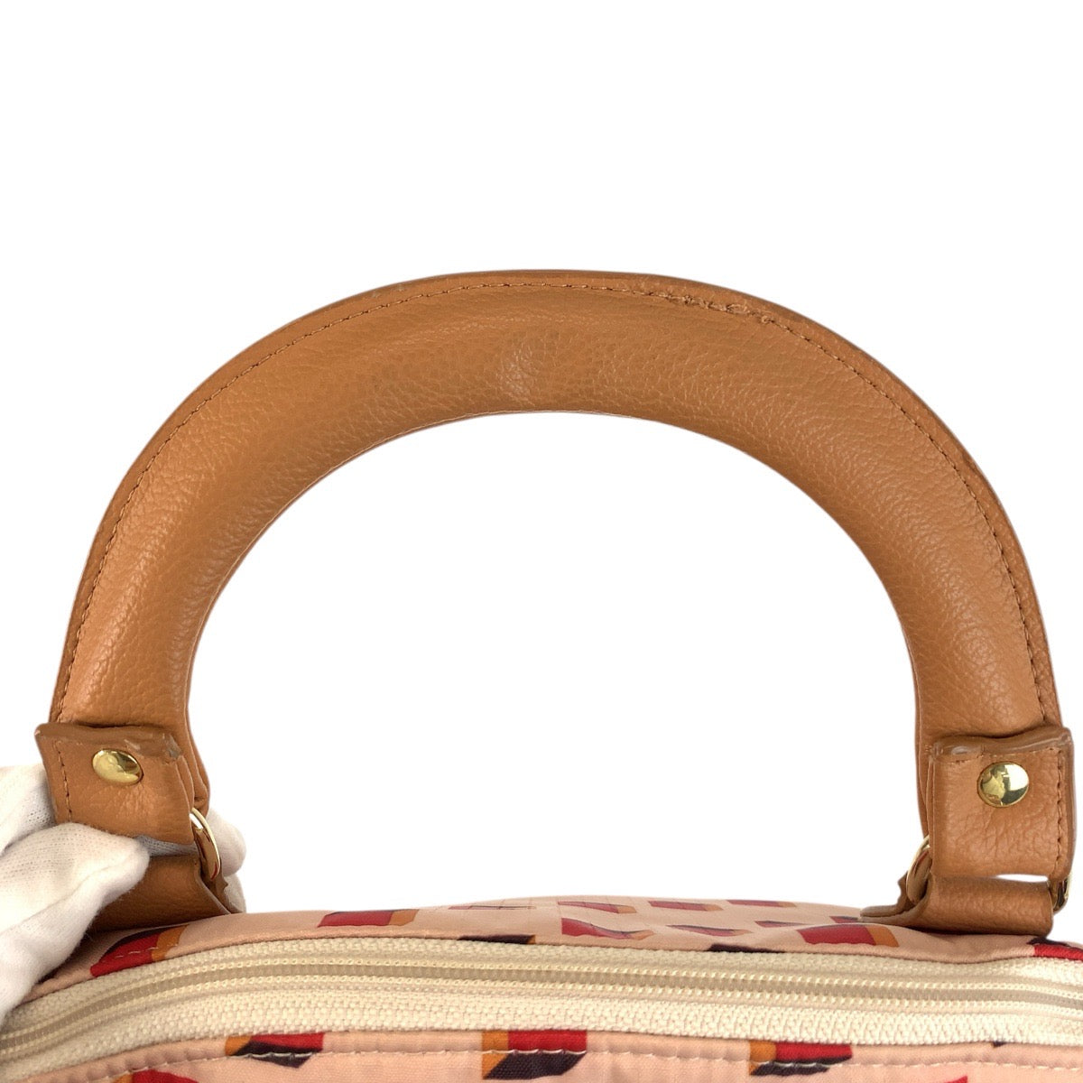 22723
LeSportsac レスポートサック 風間ゆみえ ピンク ブラウン ゴールド金具 ポリエステル ハンドバッグ ボストンバッグ レディース ABP9