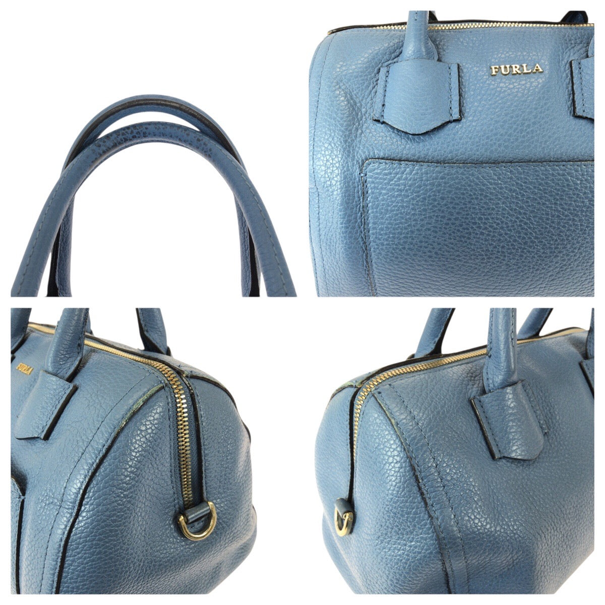 22724
Furla フルラ アルバ サッチェル 2way ブルー ゴールド金具 レザー F7592 ショルダーバッグ ハンドバッグ レディース ABP9