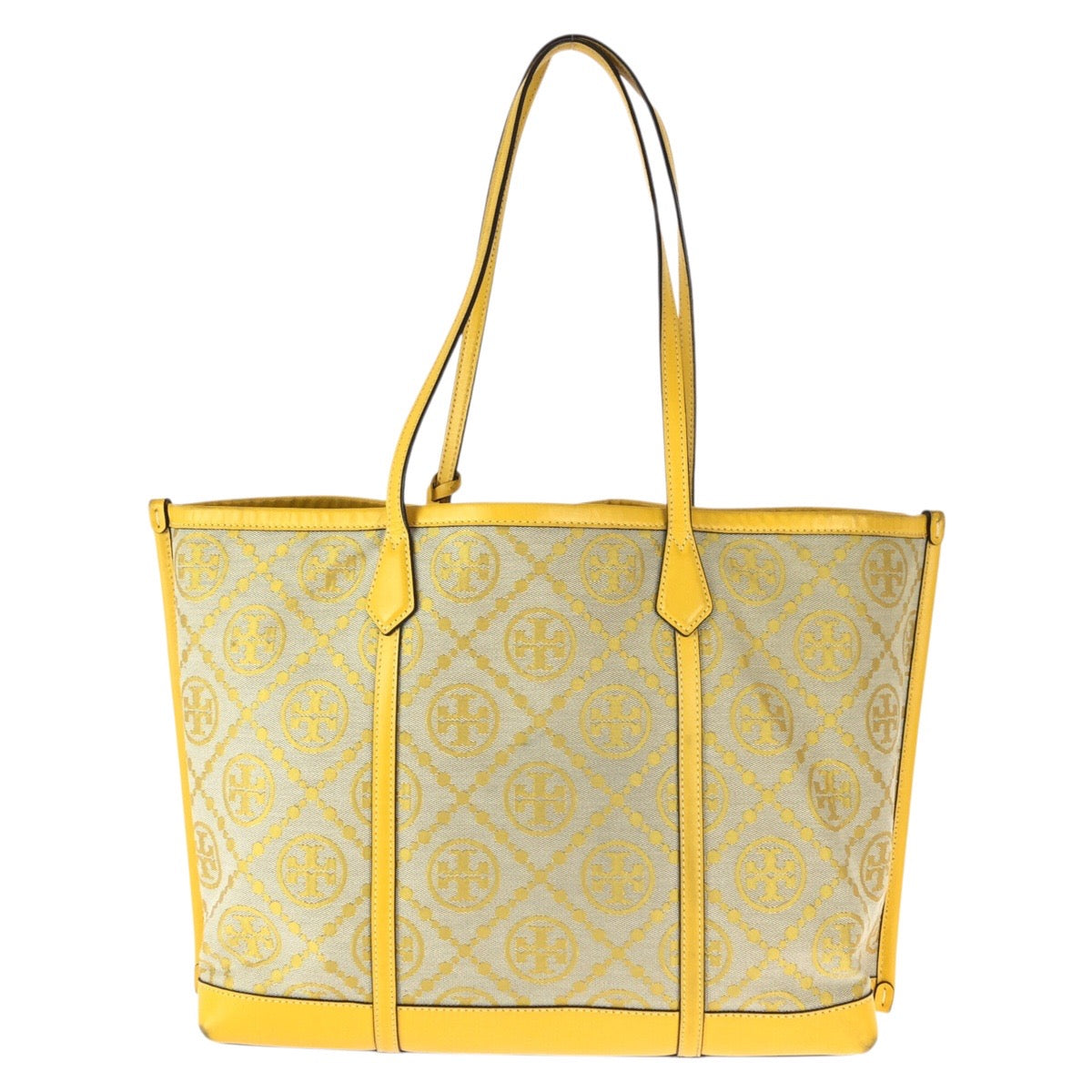 22725
Tory Burch トリーバーチ ペリーTモノグラム イエロー ゴールド金具 キャンバス / レザー 83312 トートバッグ ショルダーバッグ レディース ABP14