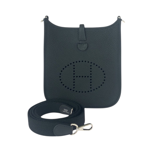 22726
HERMES エルメス エヴリンTPM ノワール ブラック シルバー金具 トリヨンクレマンス ショルダーバッグ ポシェット W刻印 レディース N430