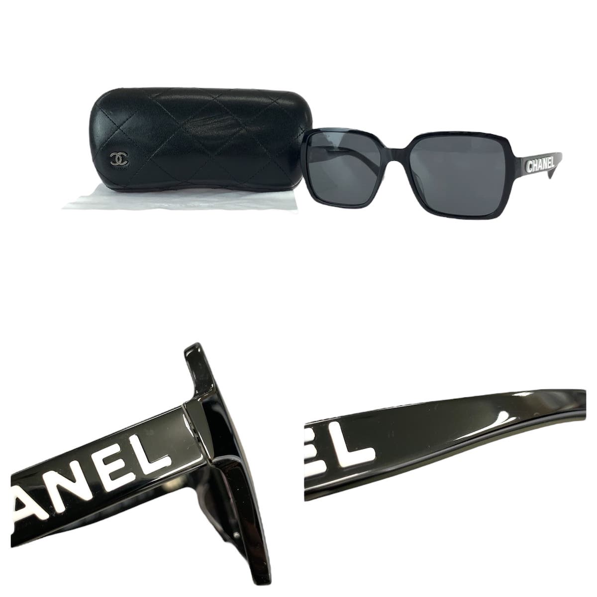 22727
CHANEL シャネル ロゴ ブラック 黒 プラスチック 5408-A c.1026/S4 56□17 140 3N サングラス スクエア レディース A45