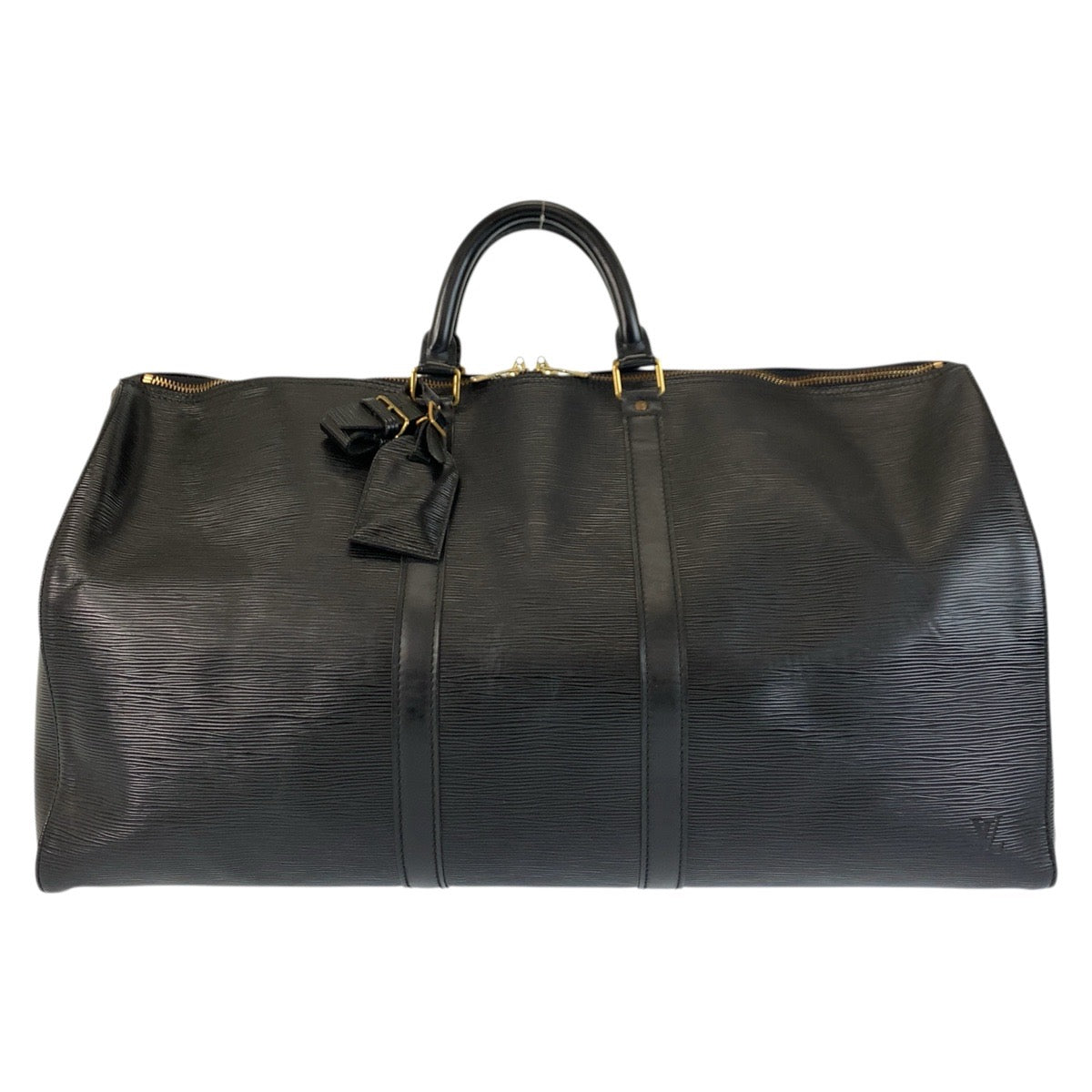 22730
LOUIS VUITTON Epi Keepall 60 Black Gold Hardware Leather M42942 Boston Bag Handbag Men's AB70