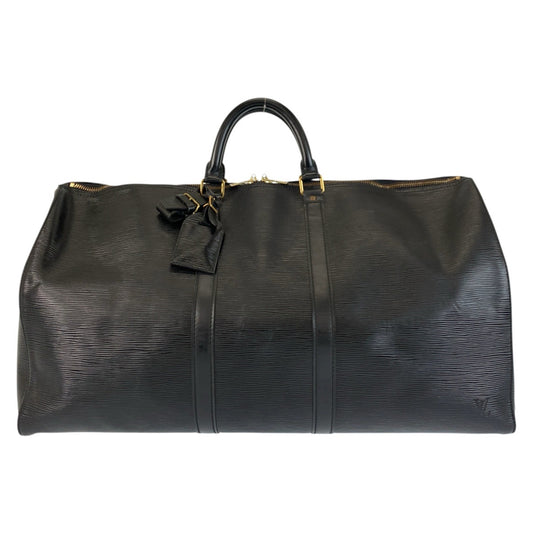 22730
LOUIS VUITTON ルイヴィトン エピ キーポル60 ブラック 黒 ゴールド金具 レザー M42942 ボストンバッグ ハンドバッグ メンズ AB70