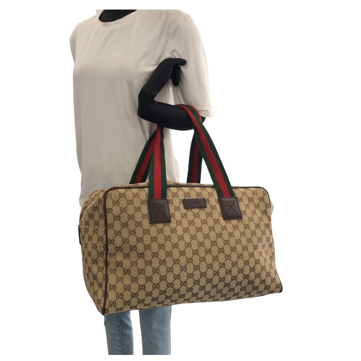 22731
GUCCI グッチ シェリーライン ベージュ ブラウン GGキャンバス / レザー 153240 ボストンバッグ ショルダーバッグ メンズ ABP75