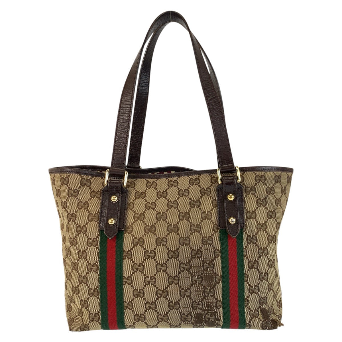 22732
GUCCI グッチ シェリーライン ブラウン ベージュ ゴールド金具 GGキャンバス / レザー 137396 トートバッグ ショルダーバッグ レディース B15