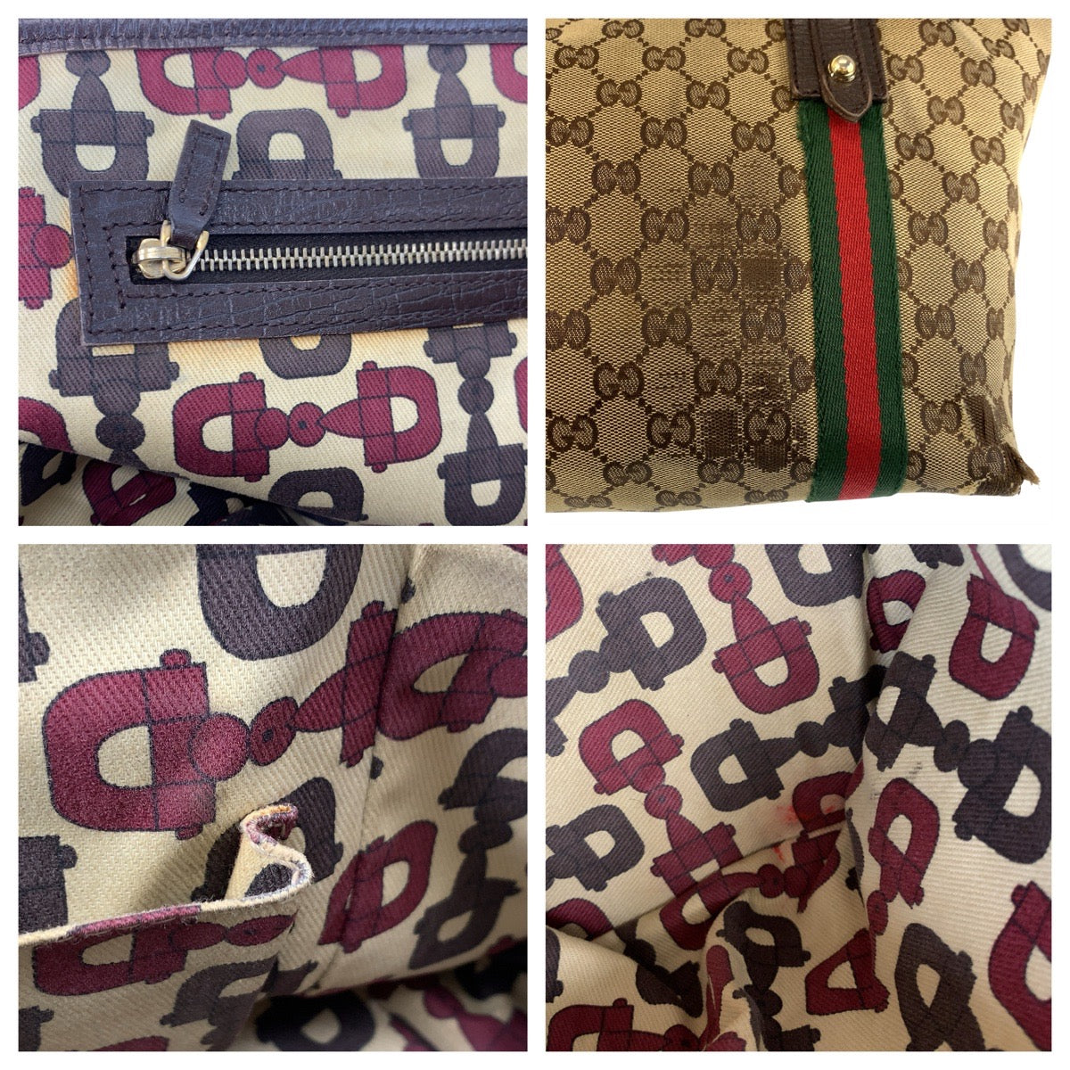 22732
GUCCI グッチ シェリーライン ブラウン ベージュ ゴールド金具 GGキャンバス / レザー 137396 トートバッグ ショルダーバッグ レディース B15