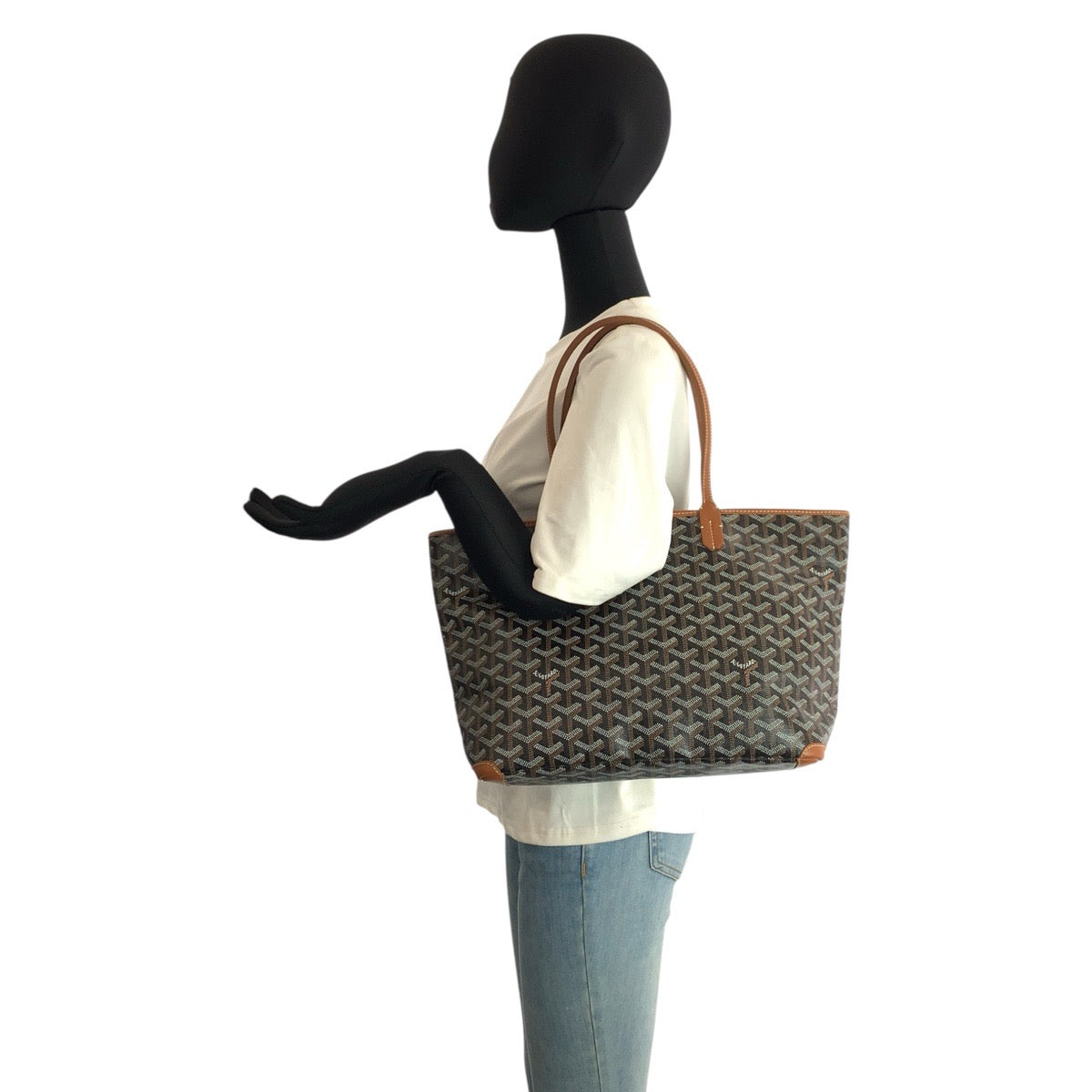 22734
GOYARD ゴヤール アルトワPM ブラック 黒 ブラウン PVC トートバッグ ショルダーバッグ レディース ABP190