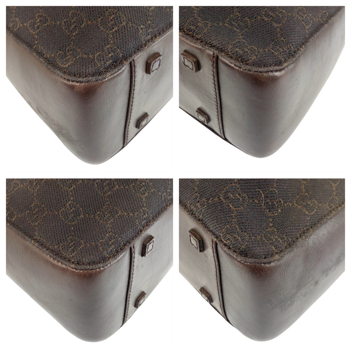 22735
GUCCI Brown GG Canvas / Leather 101919 Tote Bag Handbag Women's ABP21