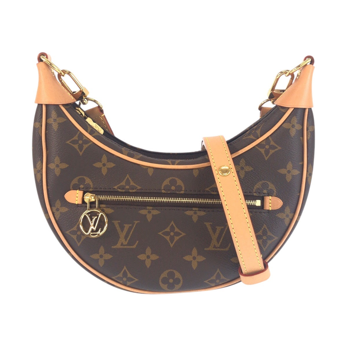 22739
LOUIS VUITTON ルイヴィトン モノグラム ループ ブラウン ゴールド金具 PVC / レザー M81098 ショルダーバッグ ハンドバッグ 2WAY レディース A280