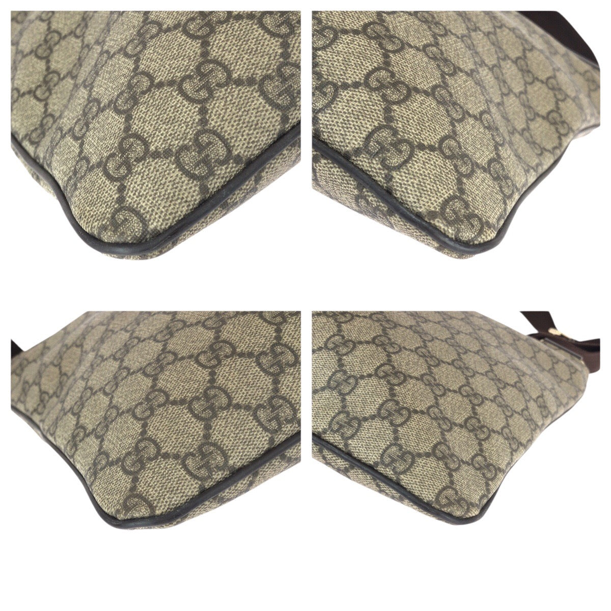 22740
GUCCI グッチ ベージュ ブラウン ゴールド金具 GGスプリームキャンバス / レザー 201446 ショルダーバッグ メッセンジャーバッグ メンズ ABP42