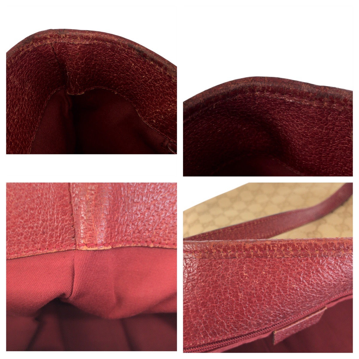 22741
GUCCI Beige Red Silver Hardware GG Canvas 120836 Tote Bag Shoulder Bag Ladies AB24