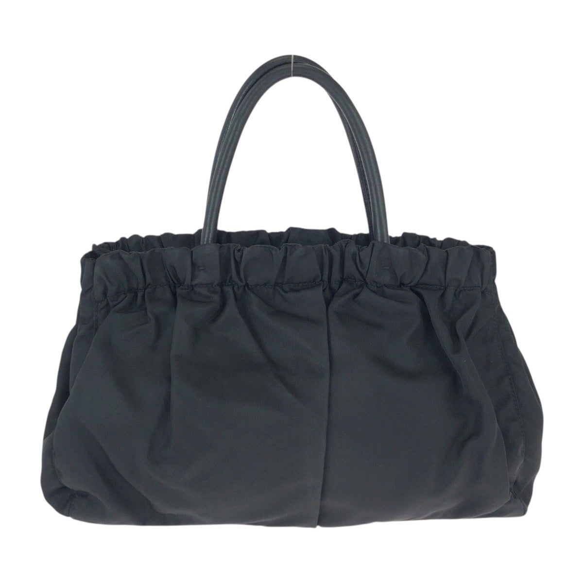 22742
PRADA プラダ テスート 三角ロゴプレート ブラック 黒 シルバー金具 ナイロン / レザー トートバッグ ハンドバッグ ショルダーバッグ レディース ABP42