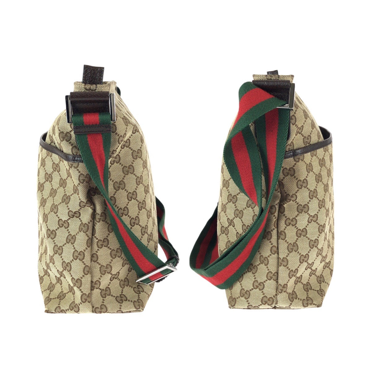 22743
GUCCI グッチ シェリーライン GG柄 ベージュ ブラウン シルバー金具 キャンバス / レザー 189751 ショルダーバッグ メッセンジャーバッグ メンズ ABP42