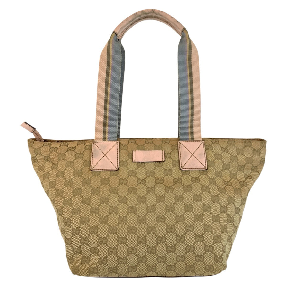 22744
GUCCI グッチ シェリーライン ベージュ ピンク ゴールド金具 GGキャンバス / レザー 131230 トートバッグ ショルダーバッグ レディース AB22