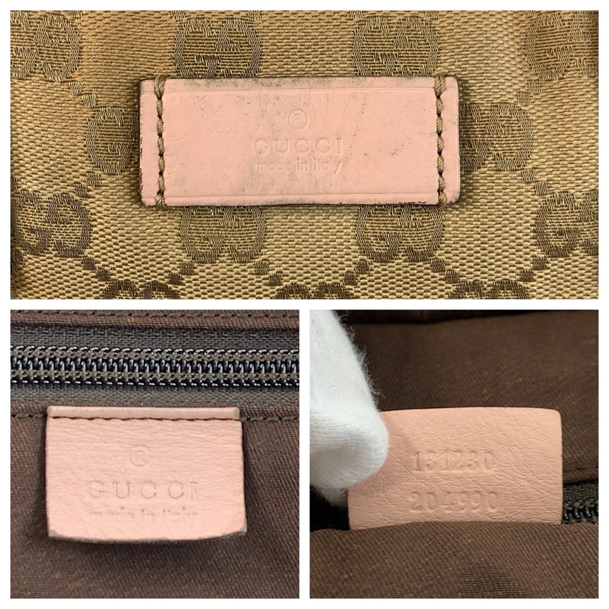 22744
GUCCI グッチ シェリーライン ベージュ ピンク ゴールド金具 GGキャンバス / レザー 131230 トートバッグ ショルダーバッグ レディース AB22