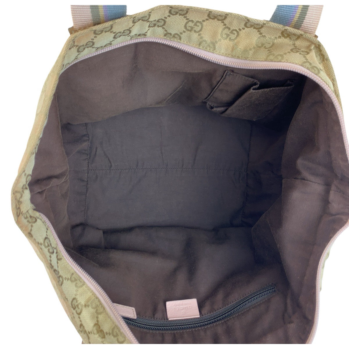 22744
GUCCI グッチ シェリーライン ベージュ ピンク ゴールド金具 GGキャンバス / レザー 131230 トートバッグ ショルダーバッグ レディース AB22