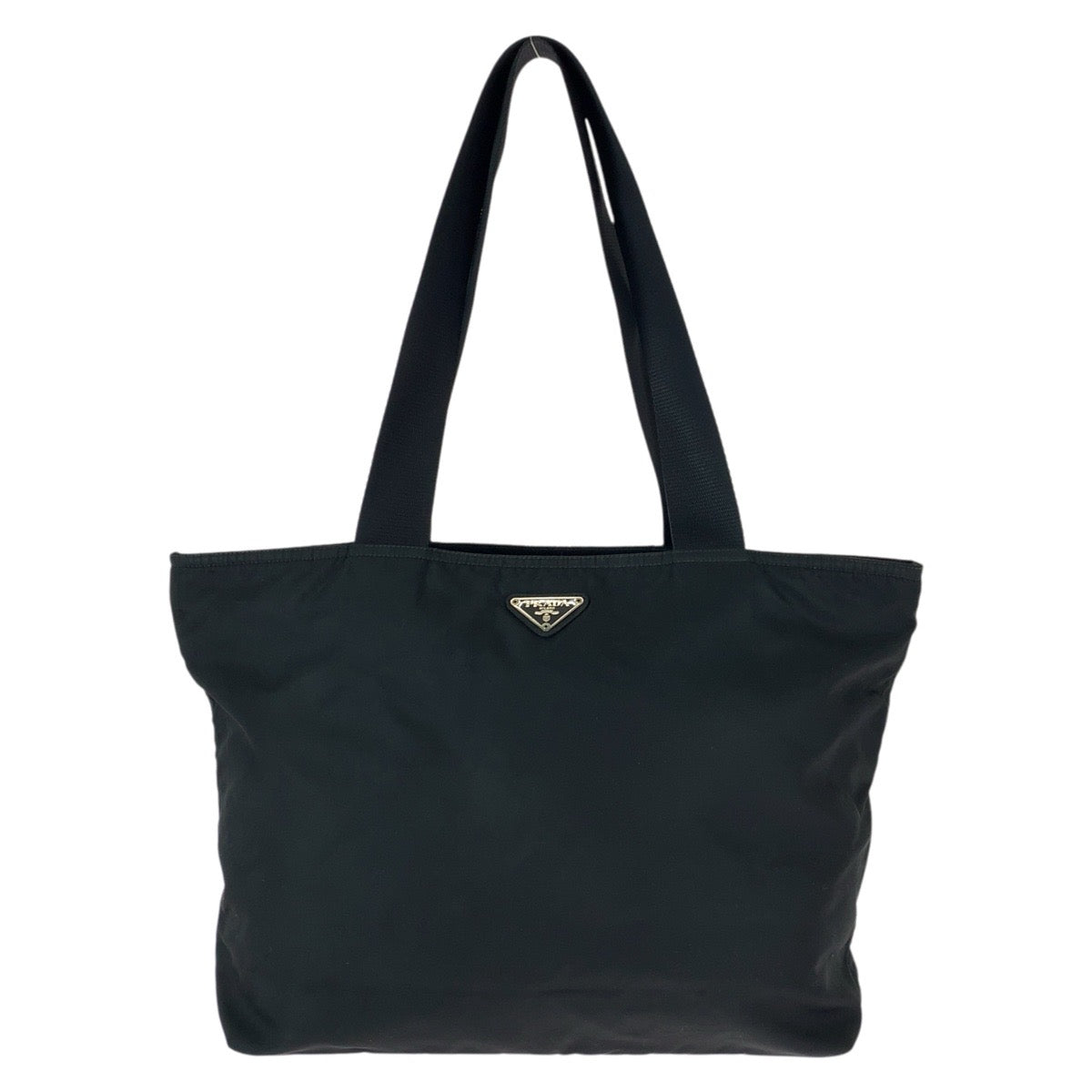 22750
PRADA プラダ テスート 三角ロゴプレート ブラック 黒 シルバー金具 ナイロン トートバッグ ショルダーバッグ レディース ABP28