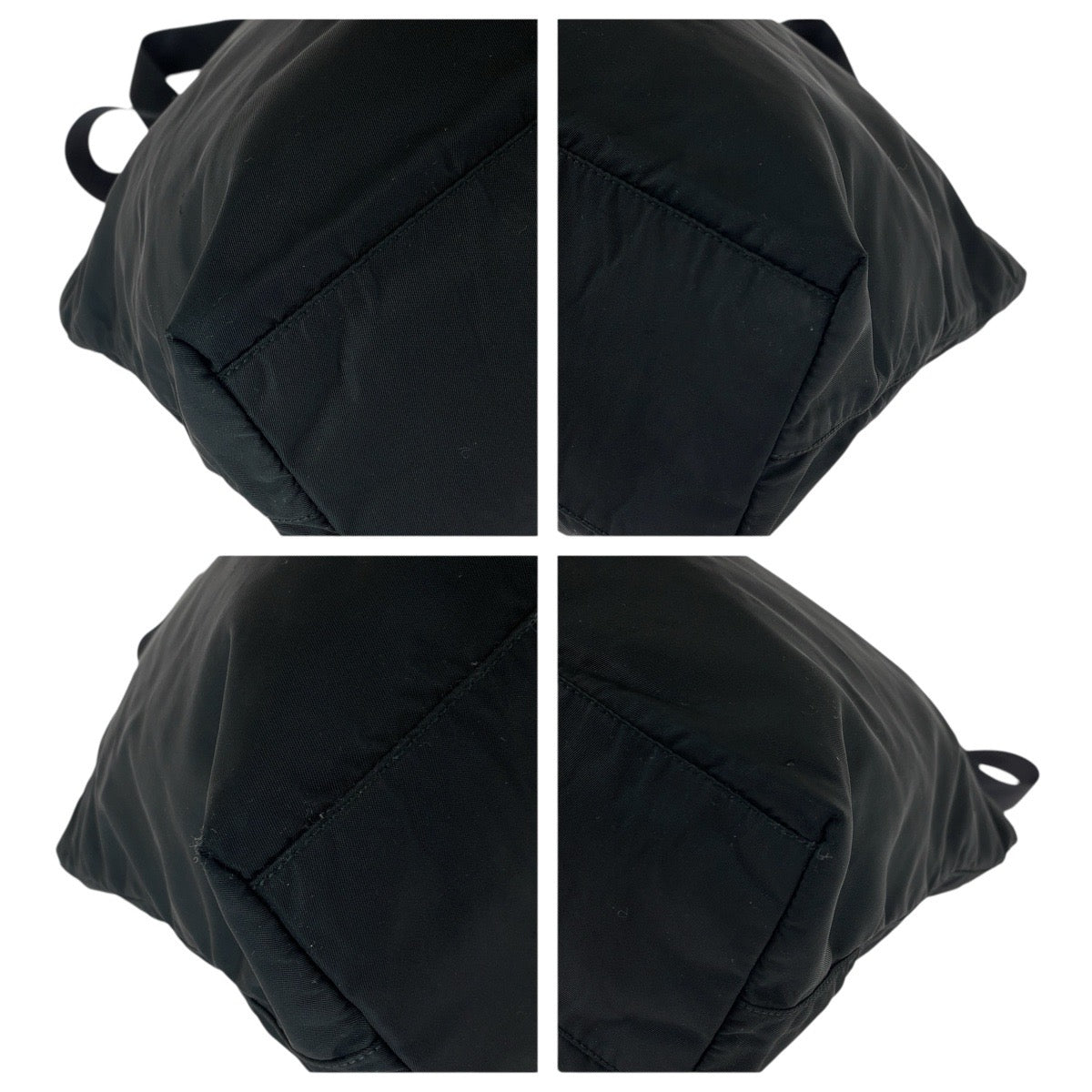 22750
PRADA プラダ テスート 三角ロゴプレート ブラック 黒 シルバー金具 ナイロン トートバッグ ショルダーバッグ レディース ABP28