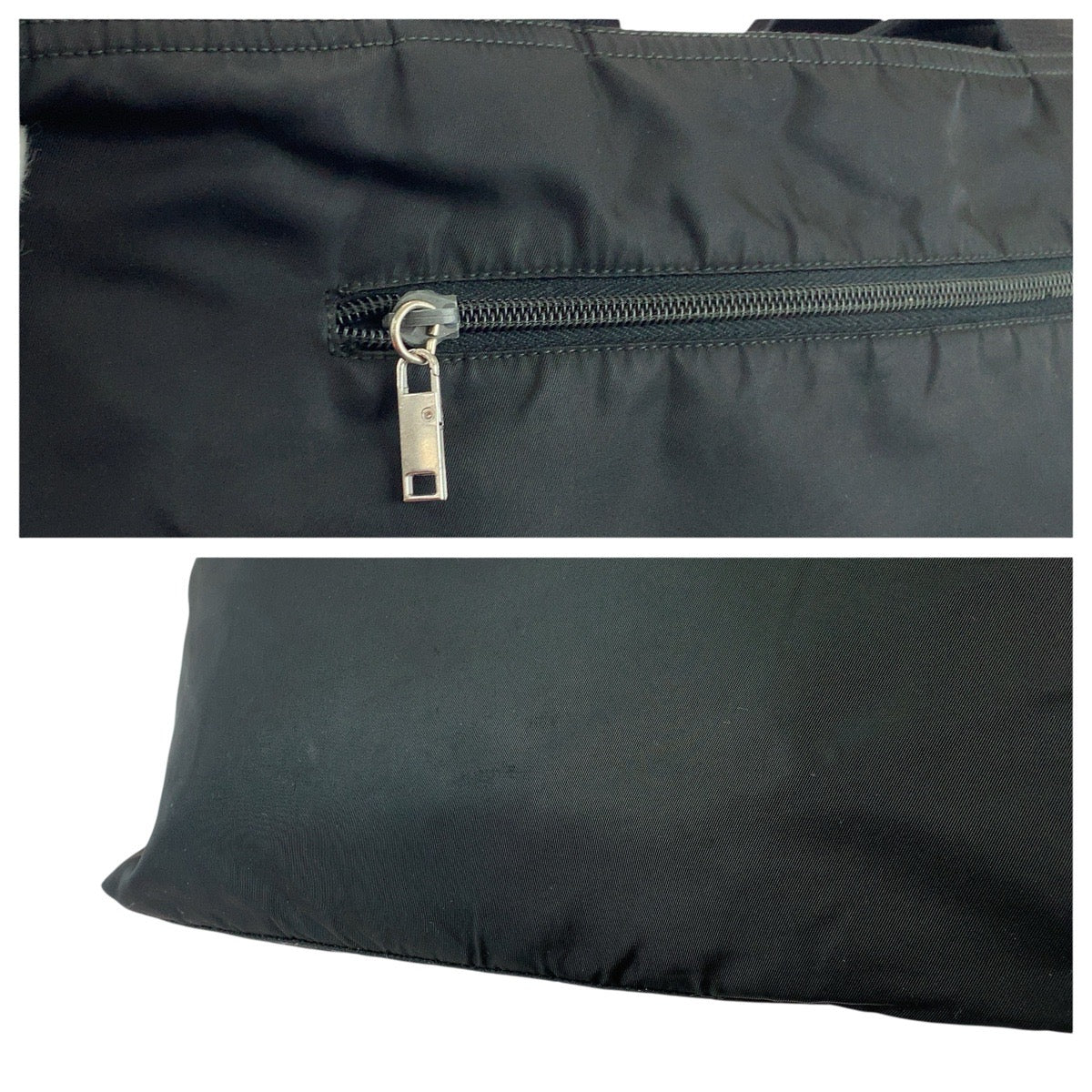 22750
PRADA プラダ テスート 三角ロゴプレート ブラック 黒 シルバー金具 ナイロン トートバッグ ショルダーバッグ レディース ABP28