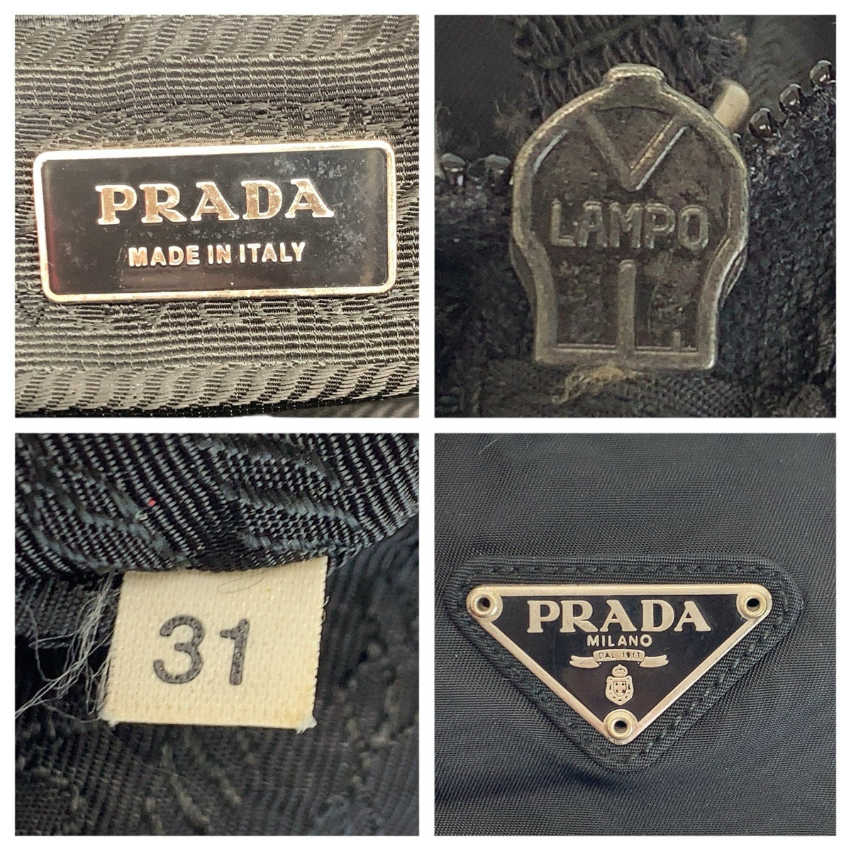 22751
PRADA プラダ テスート 三角ロゴプレート ブラック 黒 シルバー金具 ナイロン ショルダーバッグ トートバッグ レディース ABP28