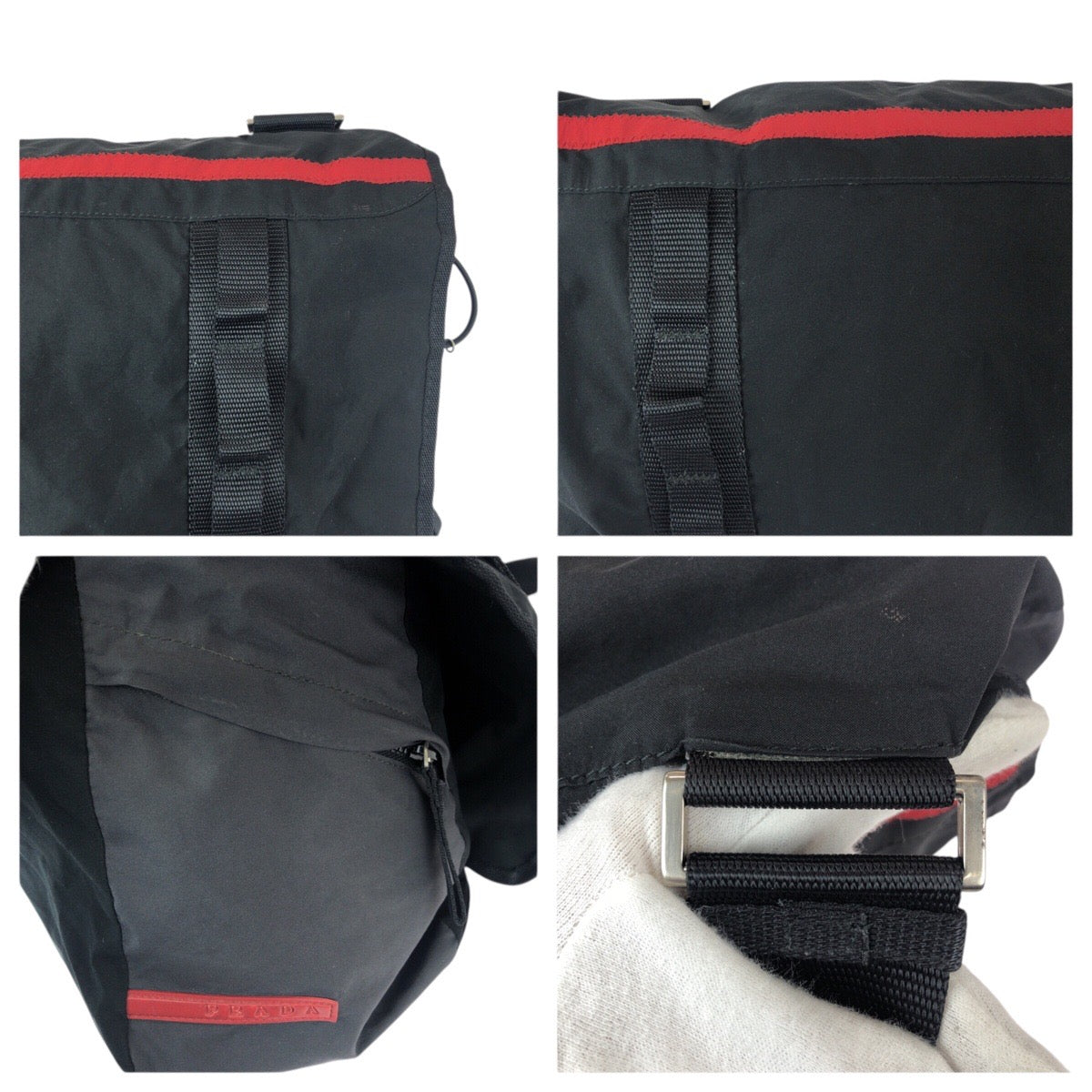 22752
PRADA SPORTS プラダスポーツ スポーツライン ブラック 黒 シルバー金具 ナイロン ショルダーバッグ メッセンジャーバッグ レディース ABP28