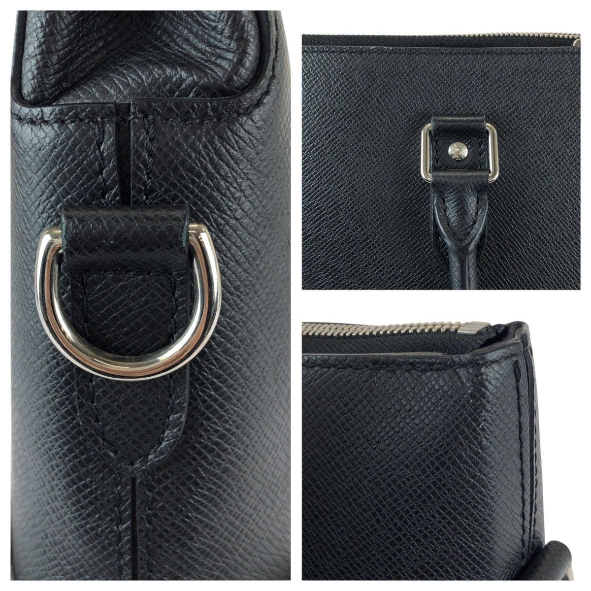 22753
LOUIS VUITTON ルイヴィトン タイガ アントン ブラック 黒 シルバー金具 レザー M33416 ビジネスバッグ ブリーフケース メンズ ABP68