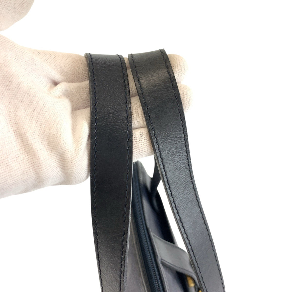 22756
Christian Dior クリスチャンディオール ヴィンテージ トロッター ネイビー ゴールド金具 PVC / レザー ハンドバッグ ショルダーバッグ レディース ABP36