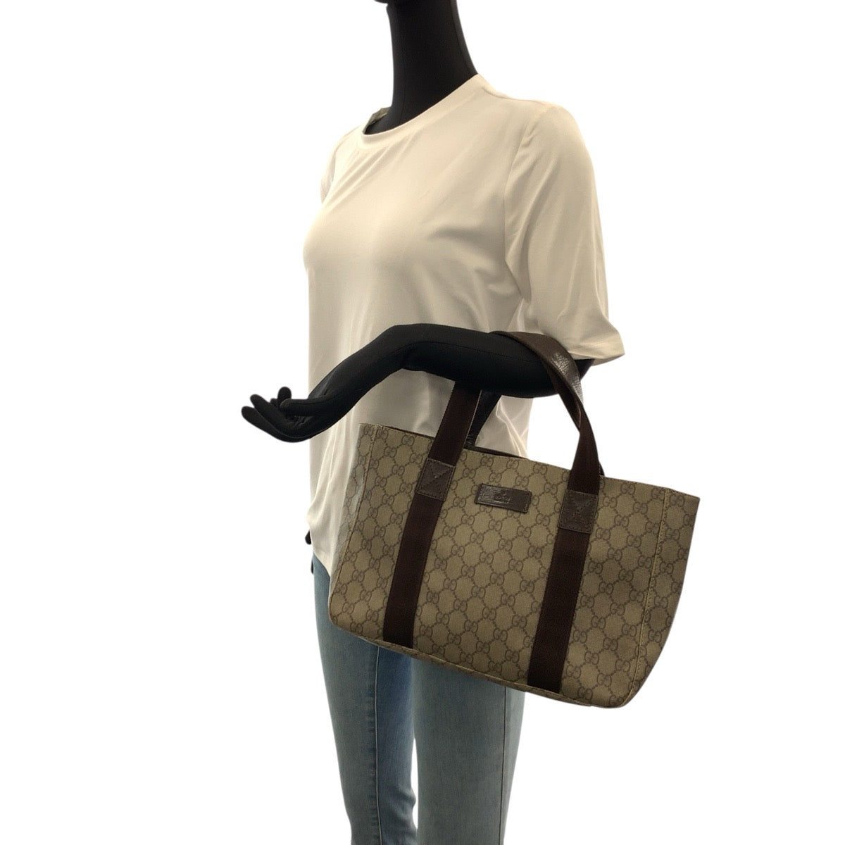 22758
GUCCI グッチ ベージュ ブラウン GGスプリームキャンバス / キャンバス 141976 トートバッグ ハンドバッグ レディース AB22