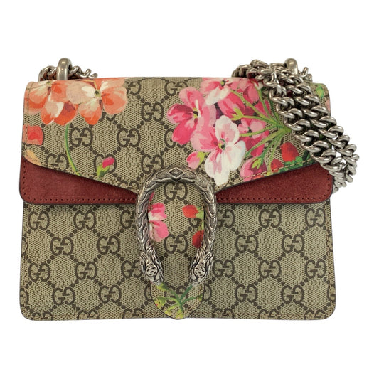 22761
GUCCI グッチ GGブルームス ディオニュソス ベージュ レッド シルバー金具 GGスプリームキャンバス / スウェード 421970 ショルダーバッグ ポシェット レディース ABP75