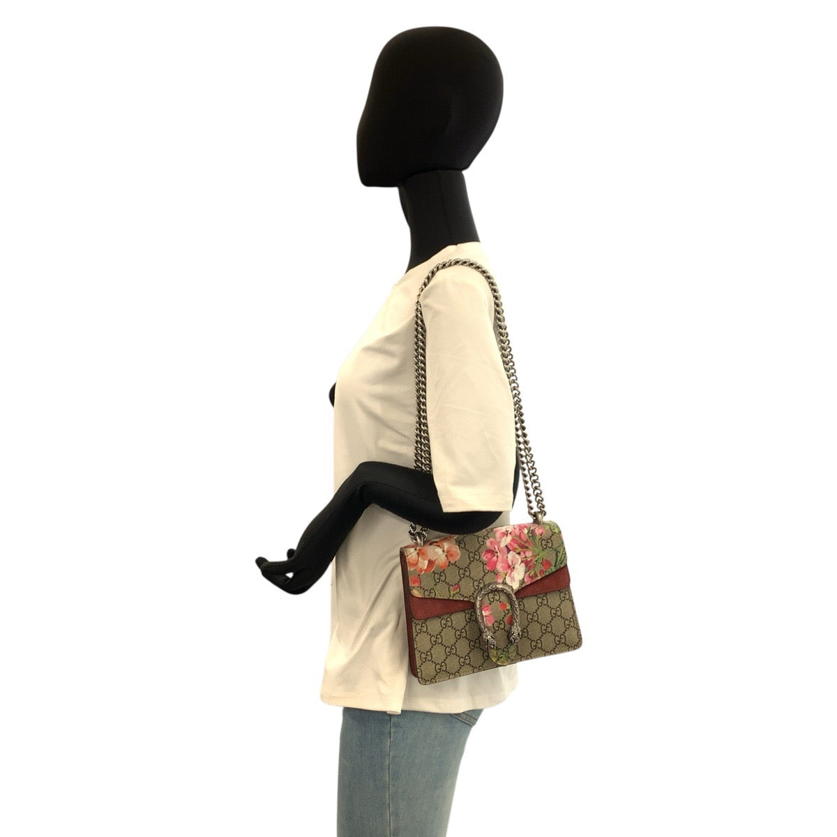 22761
GUCCI グッチ GGブルームス ディオニュソス ベージュ レッド シルバー金具 GGスプリームキャンバス / スウェード 421970 ショルダーバッグ ポシェット レディース ABP75