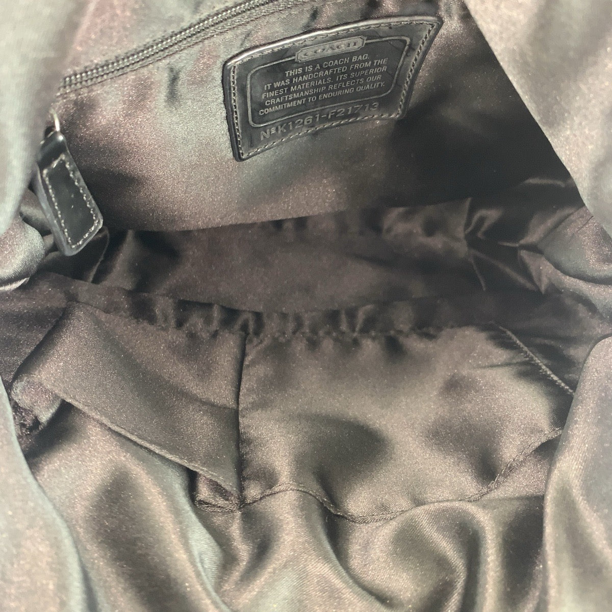 22762
COACH コーチ ポピー シグネチャー ブラック 黒 シルバー金具 キャンバス / パテントレザー F21713 トートバッグ ハンドバッグ レディース AB3