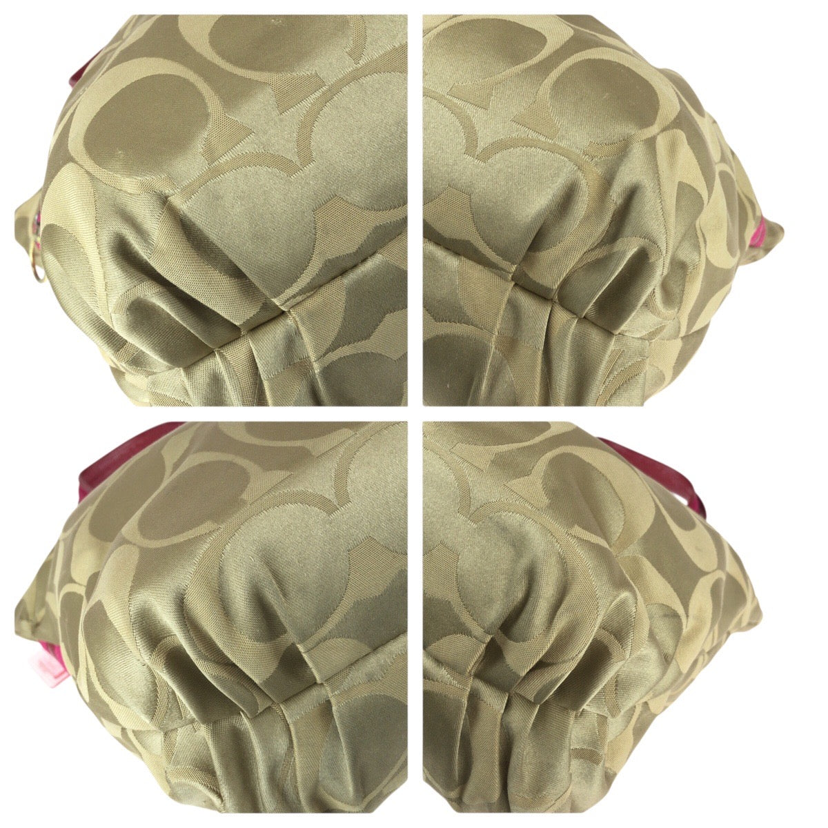 22765
COACH コーチ ポピー シグネチャー ベージュ ピンク ゴールド金具 キャンバス / パテントレザー 15316 トートバッグ ショルダーバッグ レディース AB4