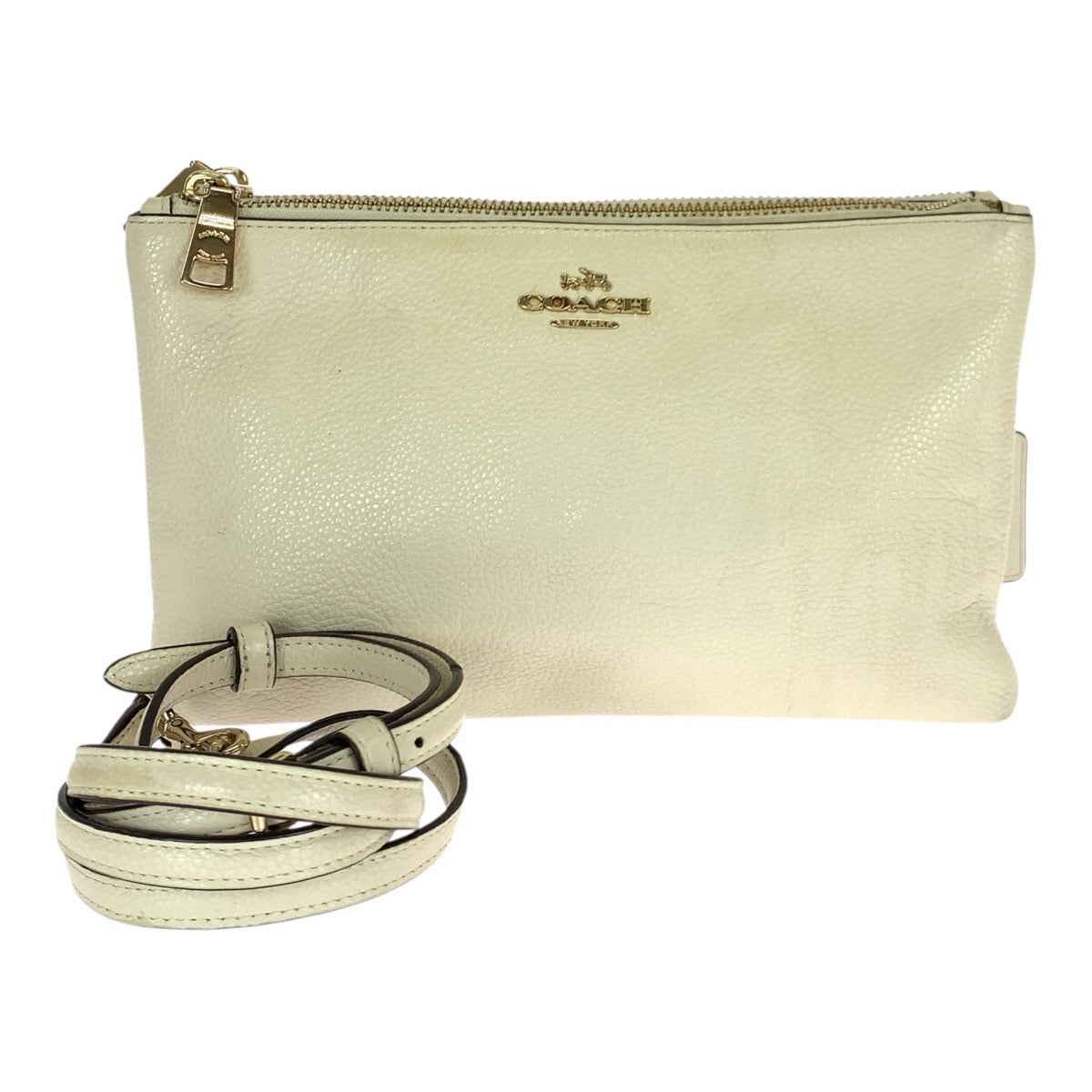 22767
COACH コーチ レイラ オフホワイト ゴールド金具 レザー F38273 ショルダーバッグ レディース AB7