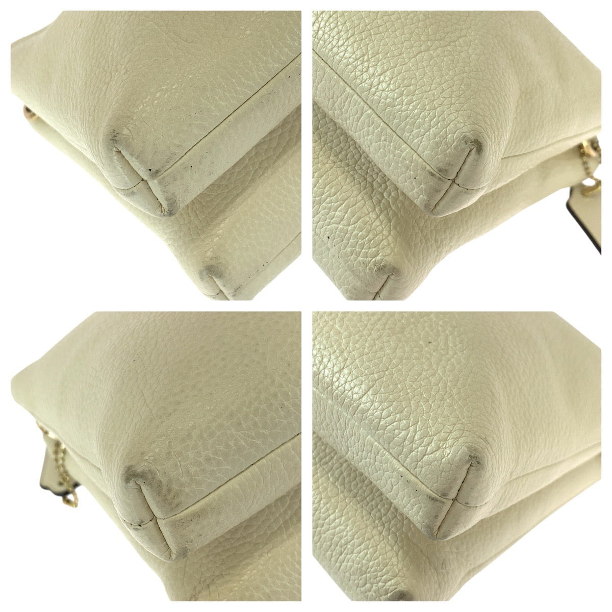 22767
COACH コーチ レイラ オフホワイト ゴールド金具 レザー F38273 ショルダーバッグ レディース AB7