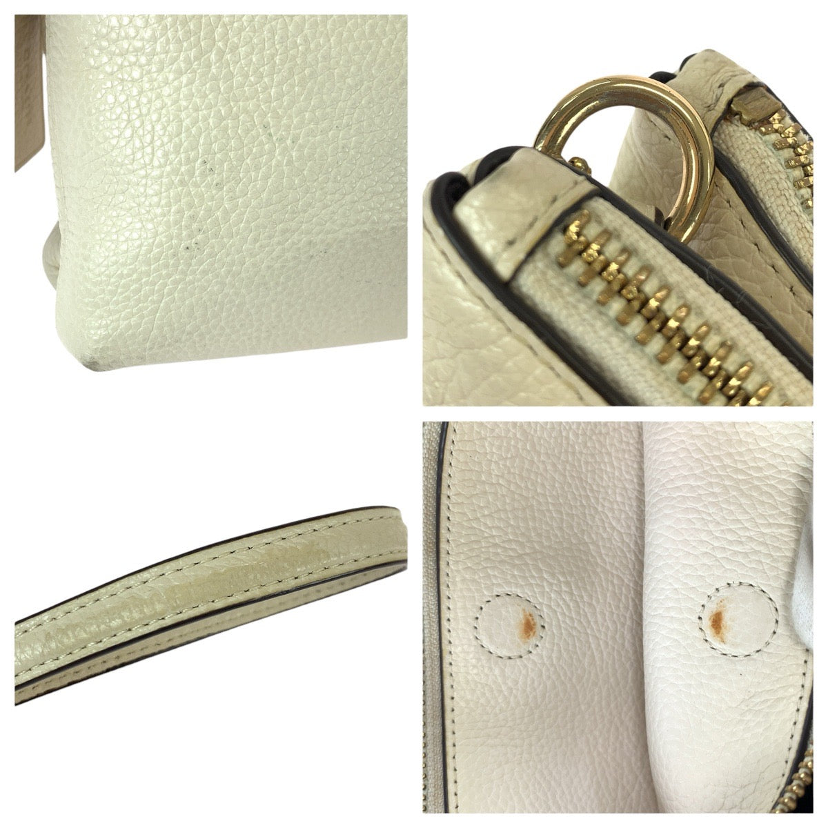 22767
COACH コーチ レイラ オフホワイト ゴールド金具 レザー F38273 ショルダーバッグ レディース AB7