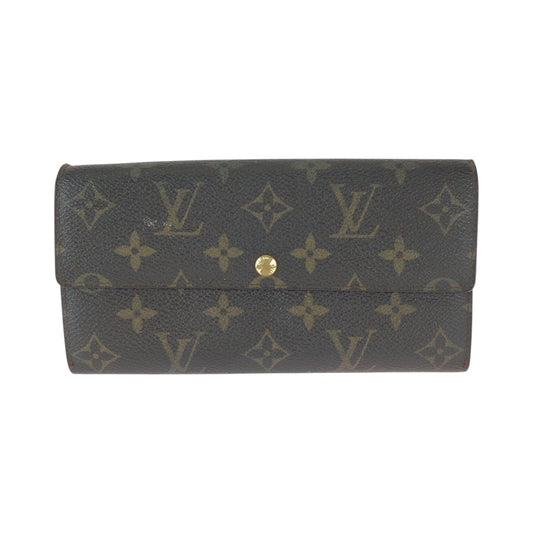 22772
LOUIS VUITTON ルイヴィトン モノグラム ポシェット ポルト モネ クレディ ブラウン ゴールド金具 PVC M61726 長財布 ロングウォレット メンズ AB9